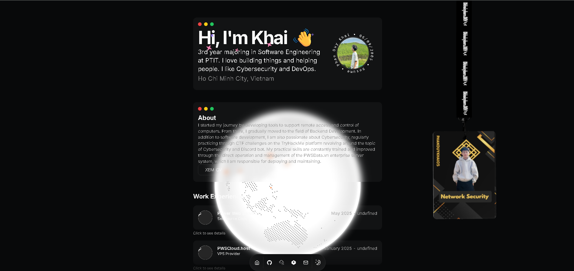 Portfolio CV Cá Nhân Bằng Typescript